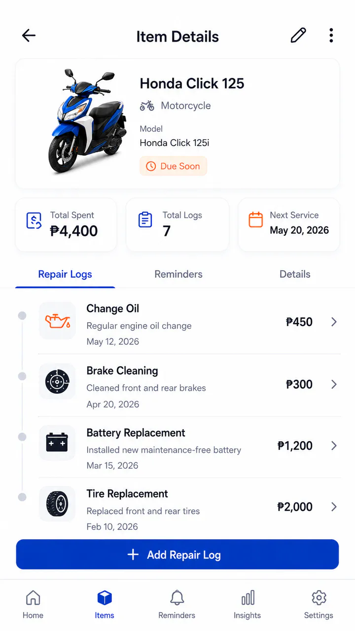 FixLog interface screen 3