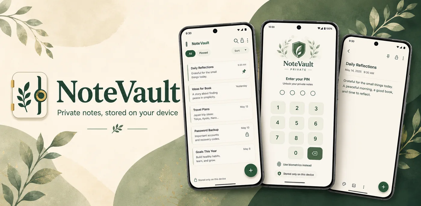 NoteVault Private project preview