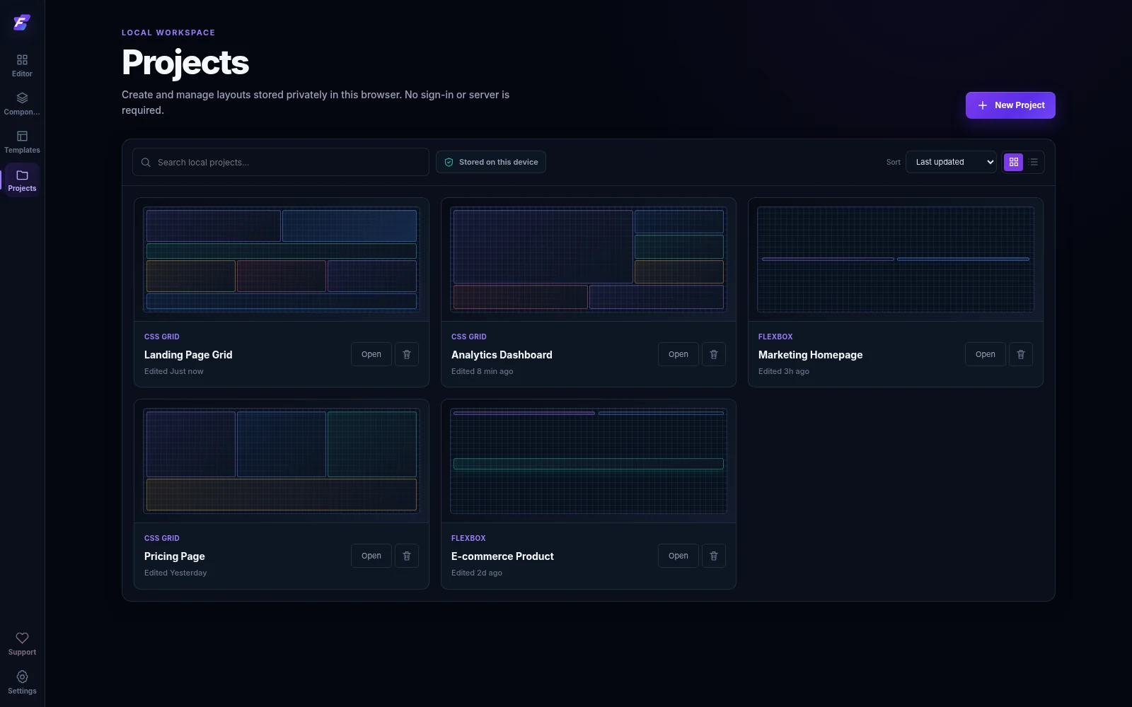 FlexForge: Project workspace