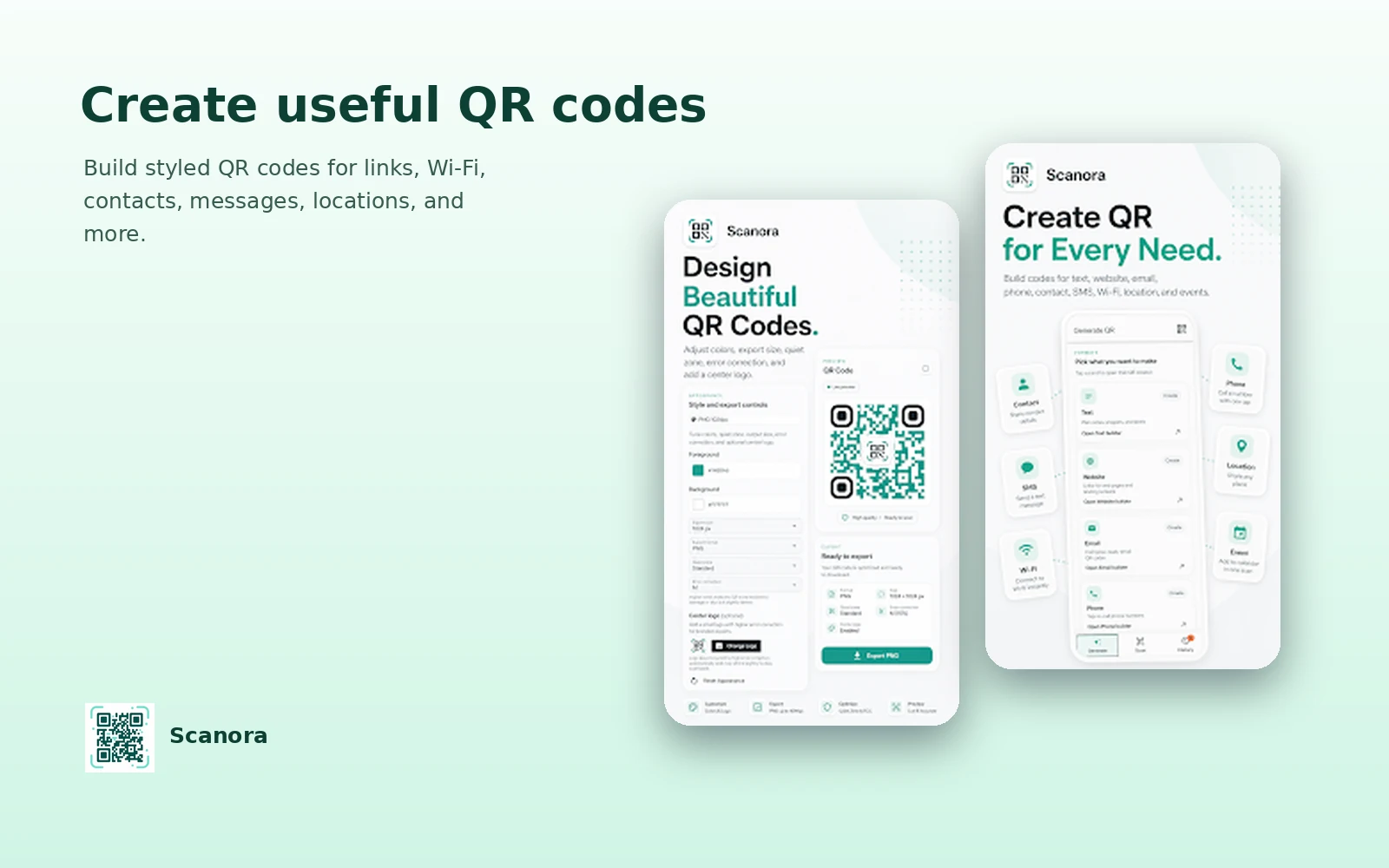 Scanora: QR creation