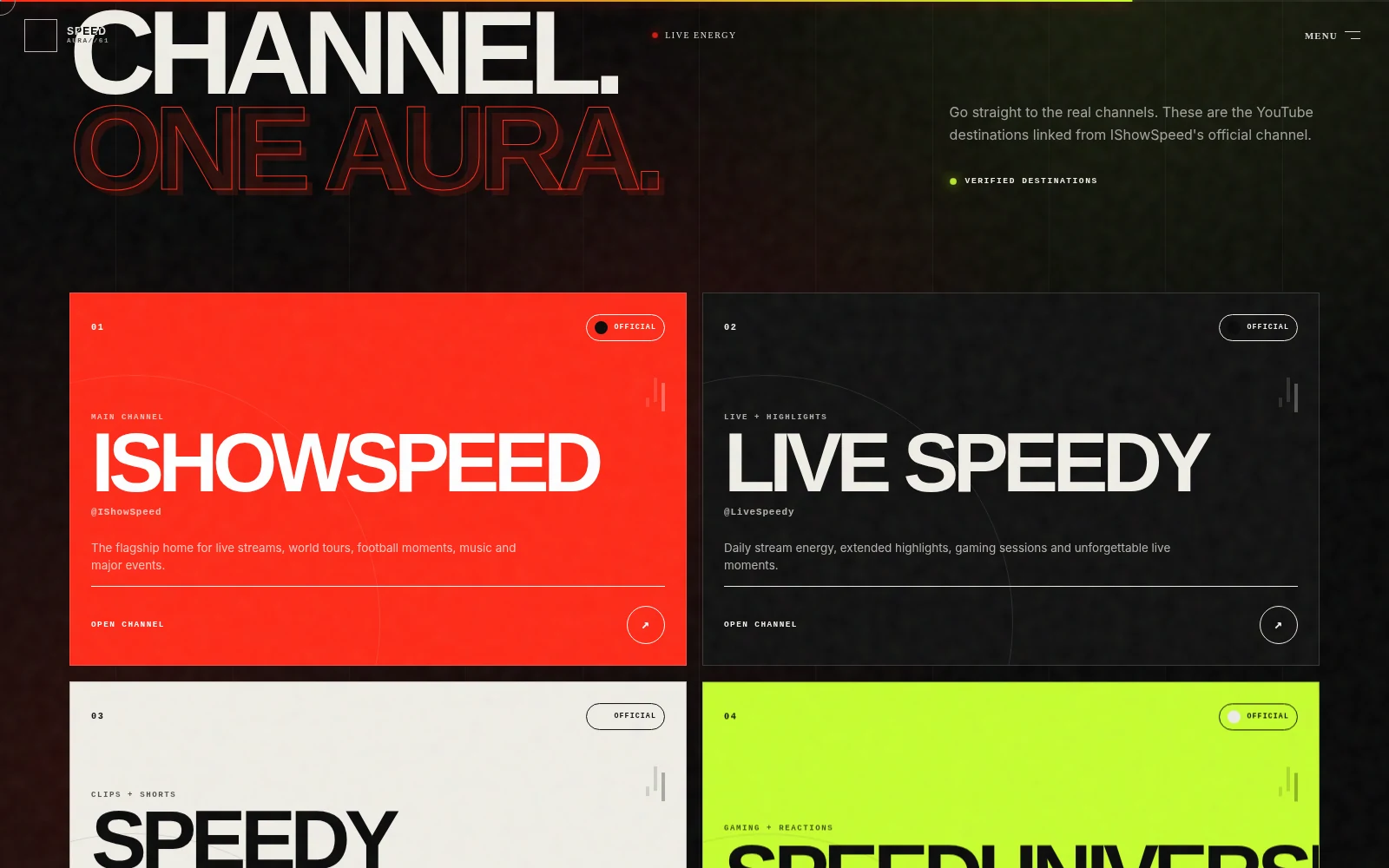 Speed Aura: Channel network