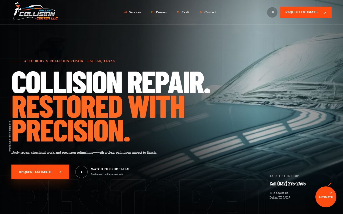Dallas Collision Center project preview