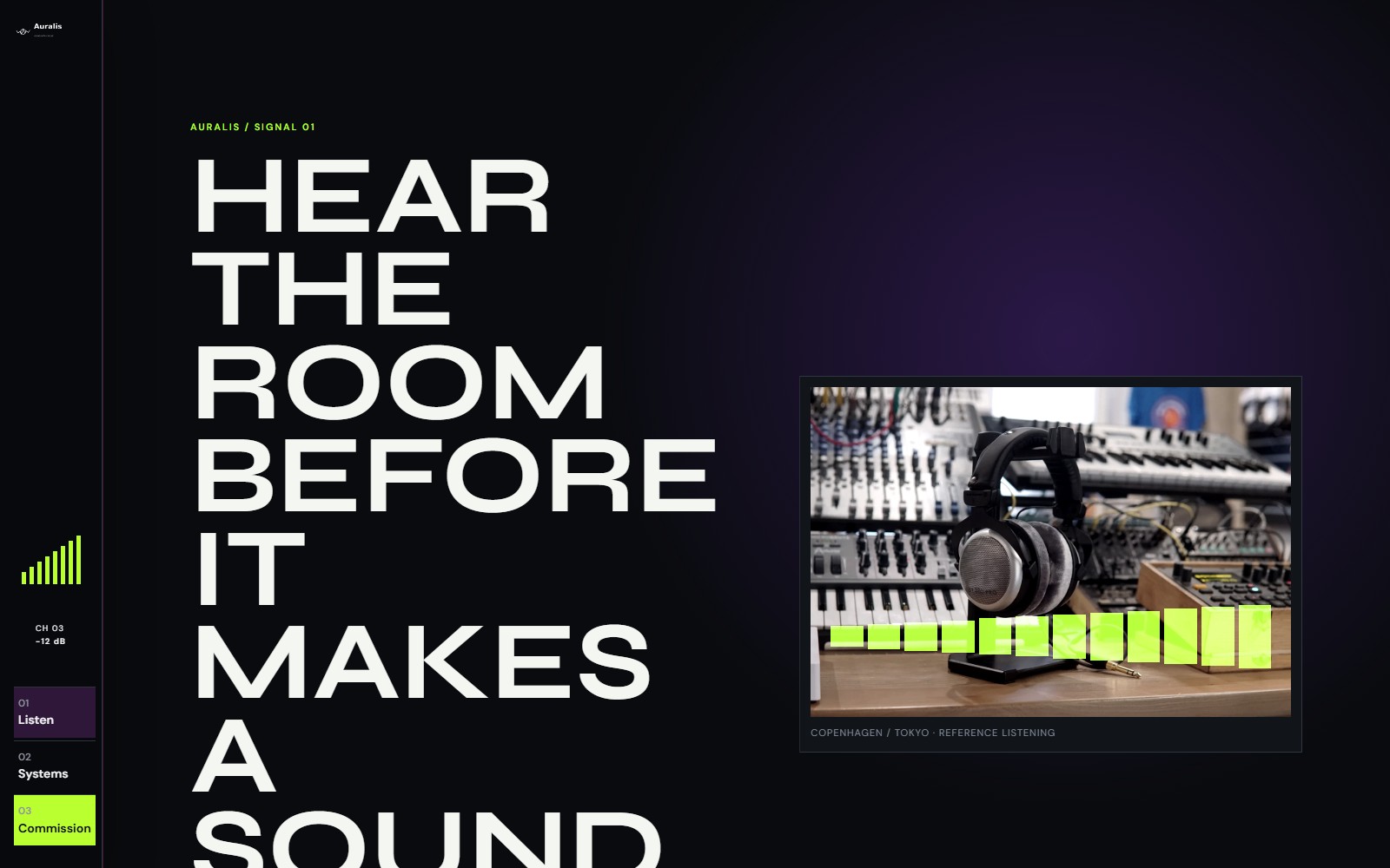 Auralis — Audio Technology website preview