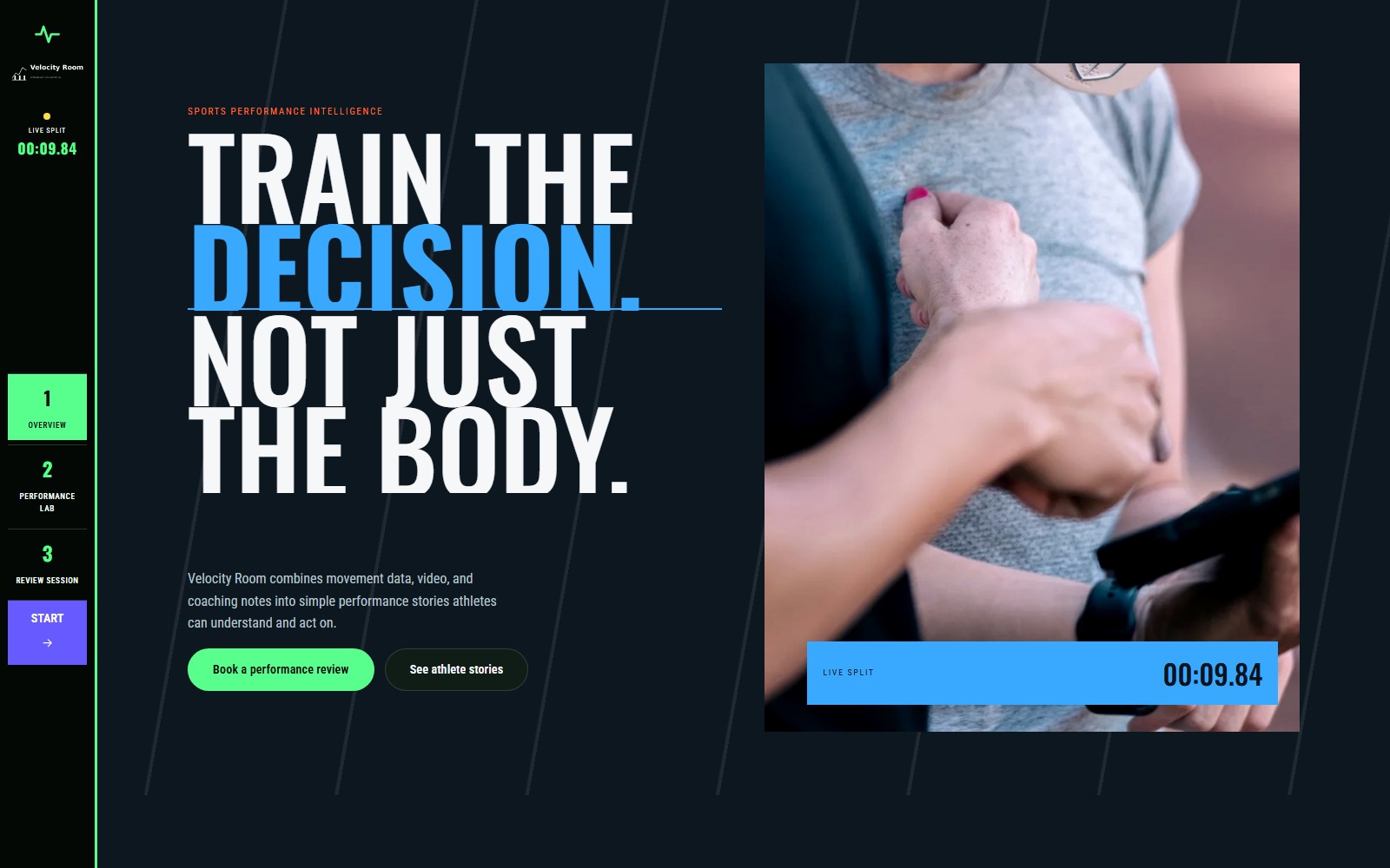 Velocity Room website preview