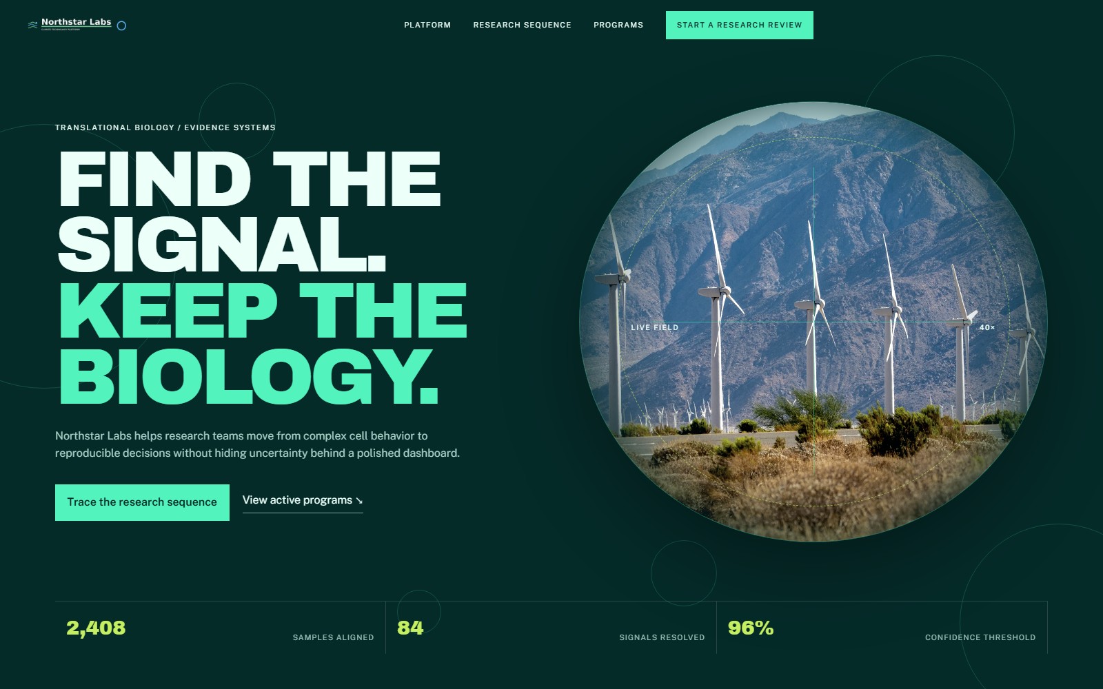 Northstar Labs website preview