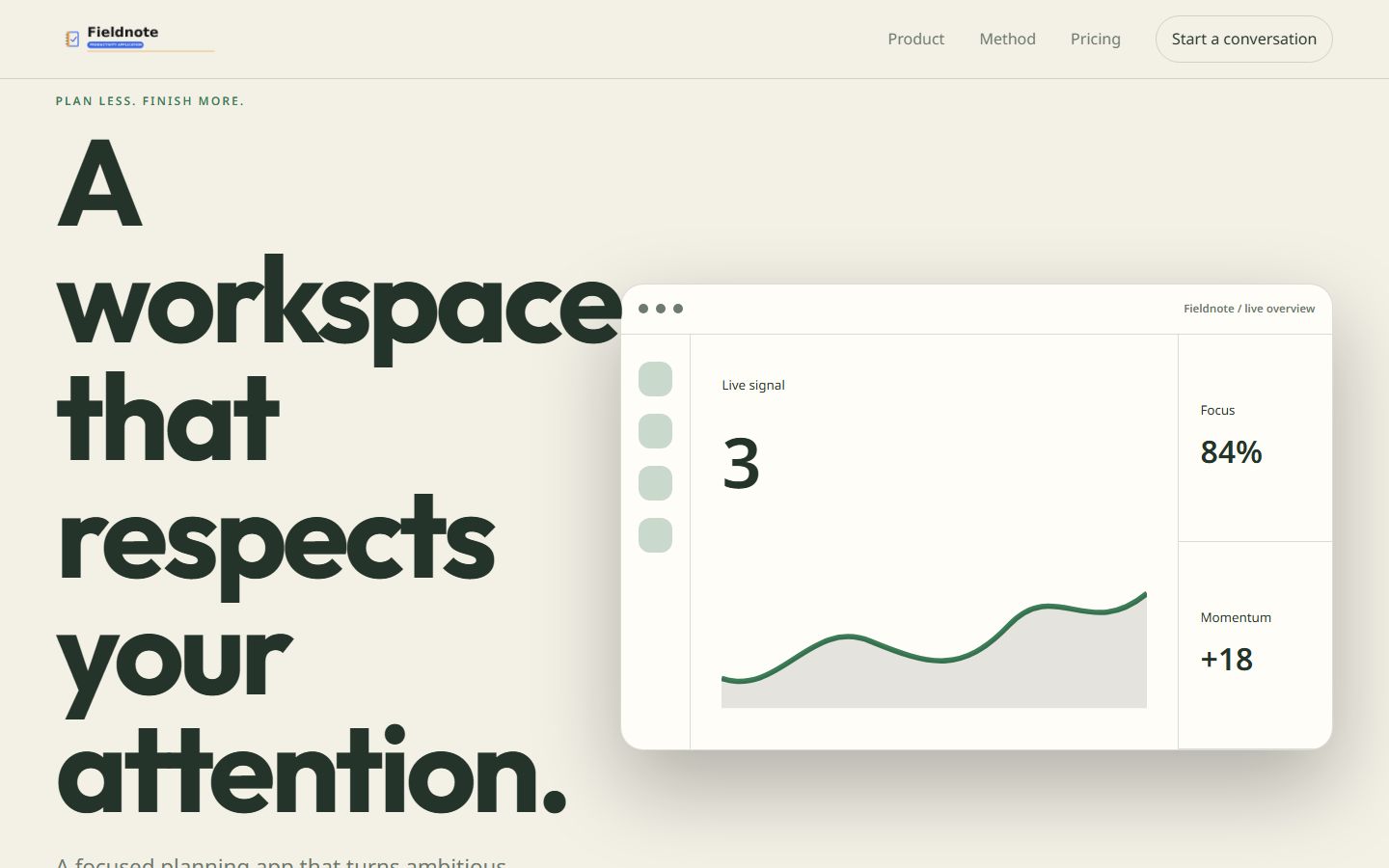 Fieldnote project preview