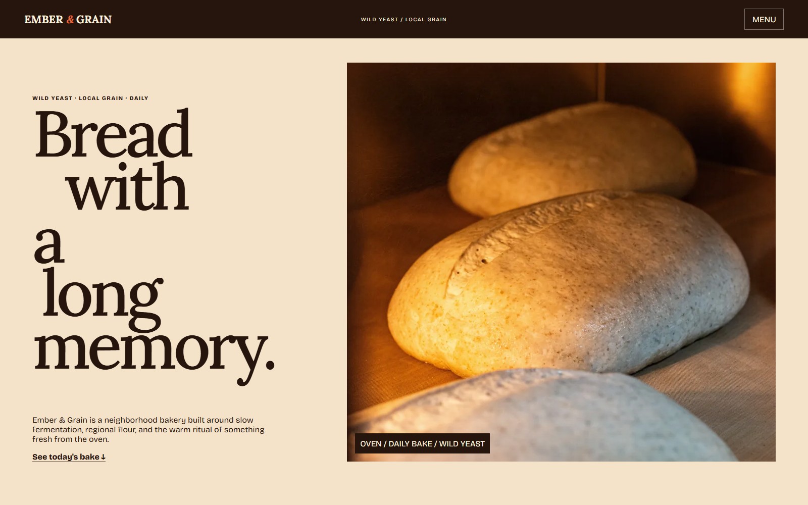 Ember & Grain website preview