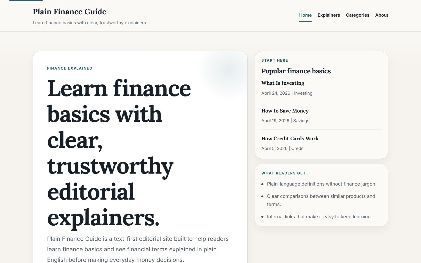 Smart Money Guide project preview