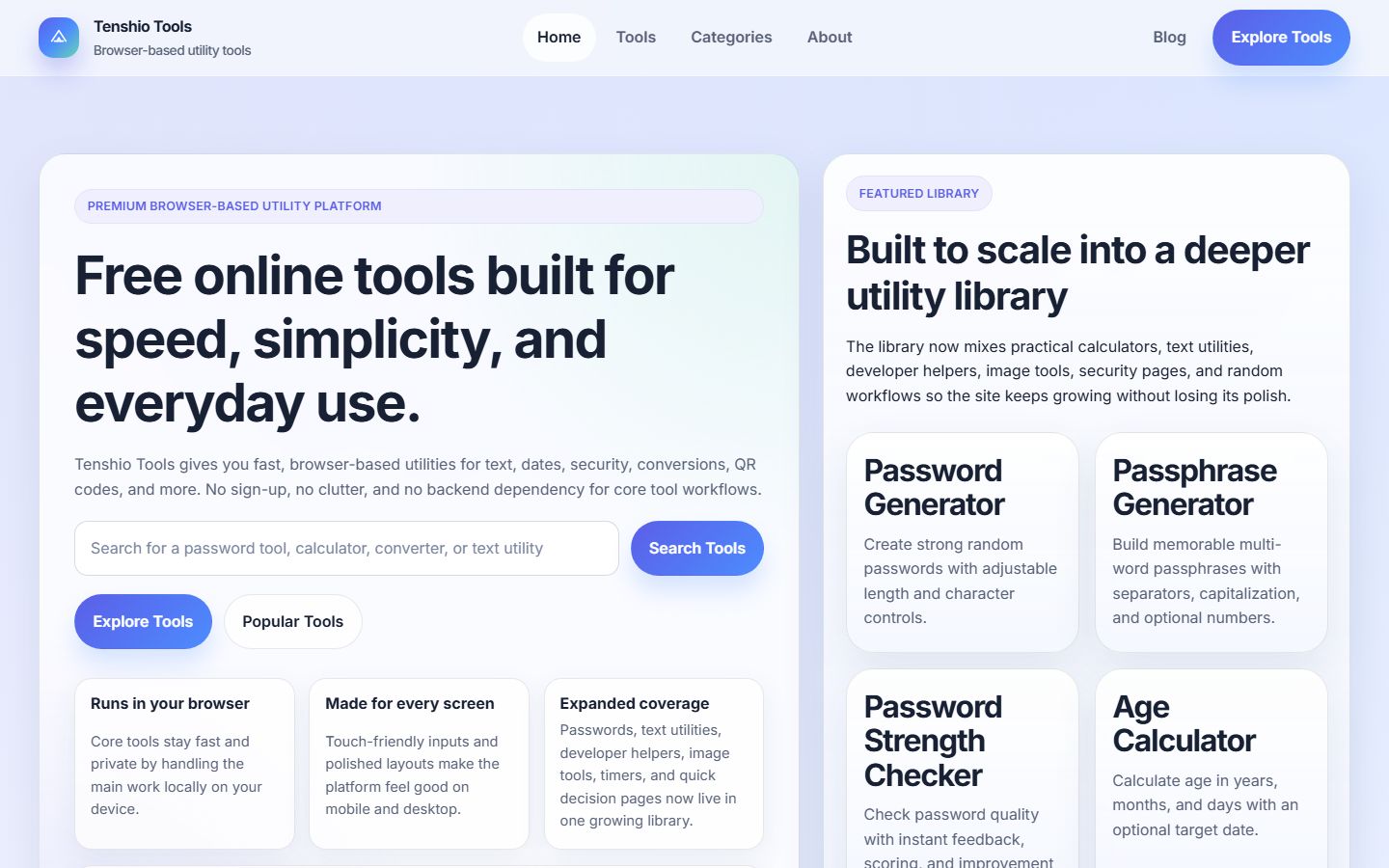 Tenshio Tools project preview